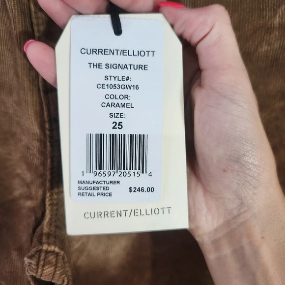 New Current Elliott The Standard Carmel Pant 25 - Picture 3 of 8